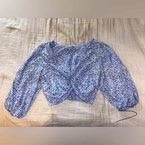 Blue floral top